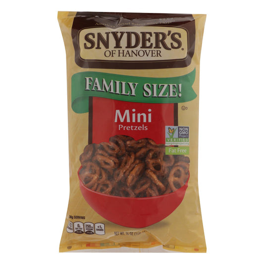Snyder's Of Hanover - Pretzels Mini Fam Size - Case Of 12 - 16 Oz