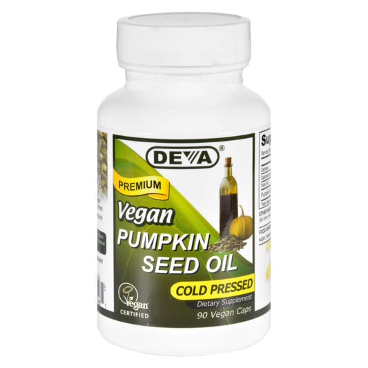 Deva Vegan Vitamins - Pumpkin Seed Oil - Vegan - 90 Vegan Capsules