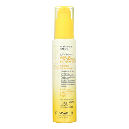 Giovanni Hair Care Products Conditioner - Pineapple And Ginger - Case Of 1 - 4 Fl Oz.