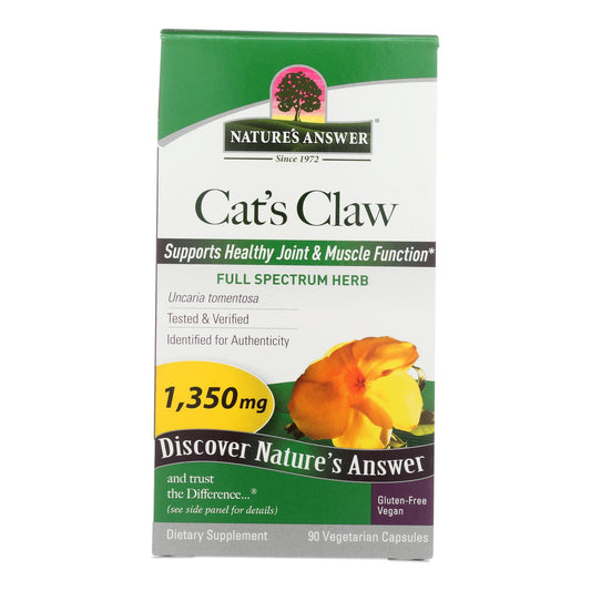 Nature's Answer - Cat's Claw Inner Bark Extract - 90 Vegetarian Capsules