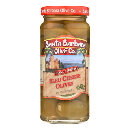 Santa Barbara Stuffed Olives - Bleu Cheese - Case Of 6 - 5 Oz.