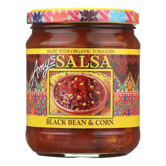 Amy's - Black Bean & Corn Salsa - Made With Organic Ingredients - Case Of 6 - 14.7 Oz
