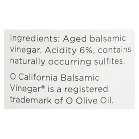 O&reg; Oak Aged Balsamic Vinegar - Case Of 6 - 10.1 Fz