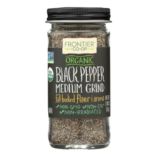 Frontier Herb Pepper - Organic - Black - Medium Grind - 1.80 Oz