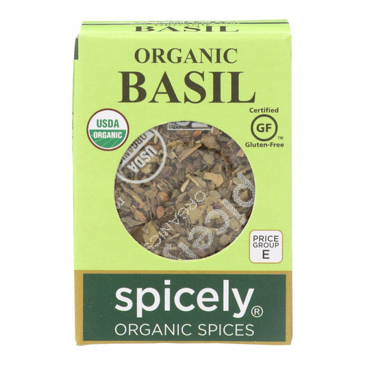 Spicely Organics - Organic Basil - Case Of 6 - 0.1 Oz.