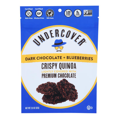 Undercover Quinoa - Crispy Quinoa Dk Ch Blbry - Case Of 12 - 2 Oz