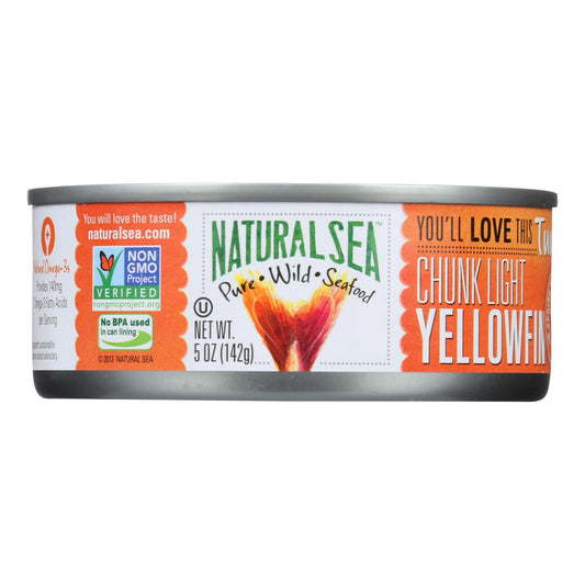 Natural Sea Wild Yellowfin Tuna, Unsalted, Chunk Light - Case Of 12 - 5 Oz