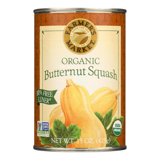 Farmer's Market Organic Butternut - Squash - Case Of 12 - 15 Oz.