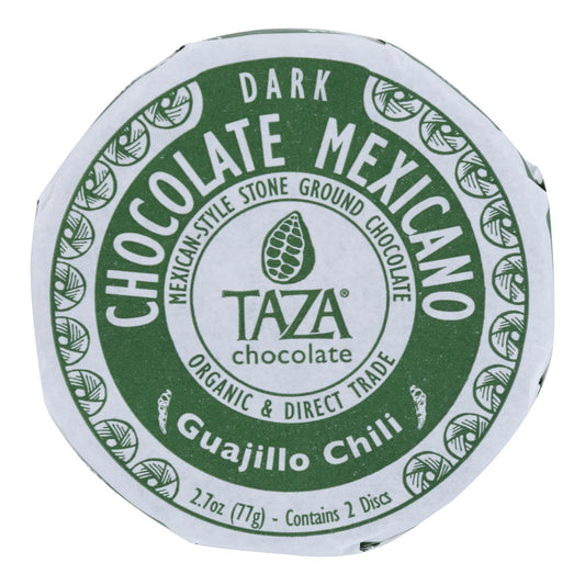 Taza Chocolate Organic Chocolate Mexicano Discs - 50 Percent Dark Chocolate - Guajillo Chili - 2.7 Oz - Case Of 12