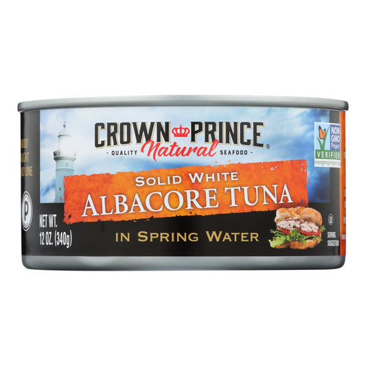 Crown Prince Albacore Tuna In Spring Water - Solid White - Case Of 12 - 12 Oz.