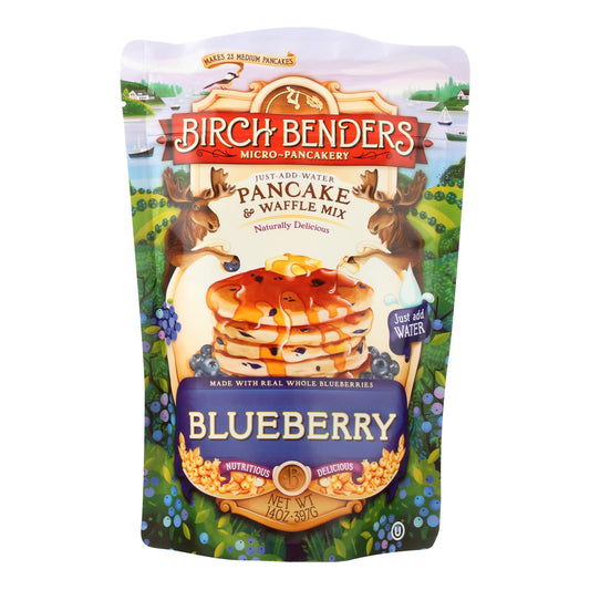 Birch Benders Pancake And Waffle Mix - Blueberry - Case Of 6 - 14 Oz.