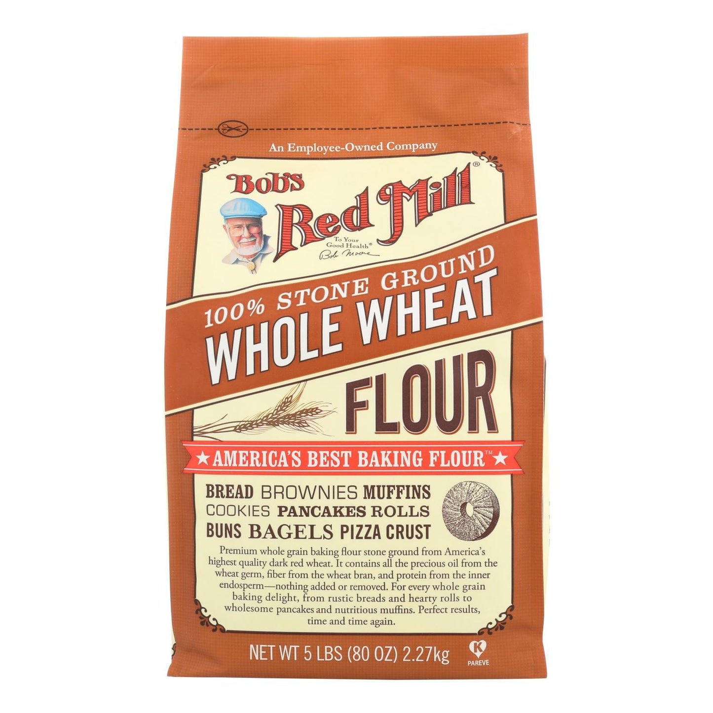 Bob's Red Mill - Whole Wheat Flour - 5 Lb - Case Of 4