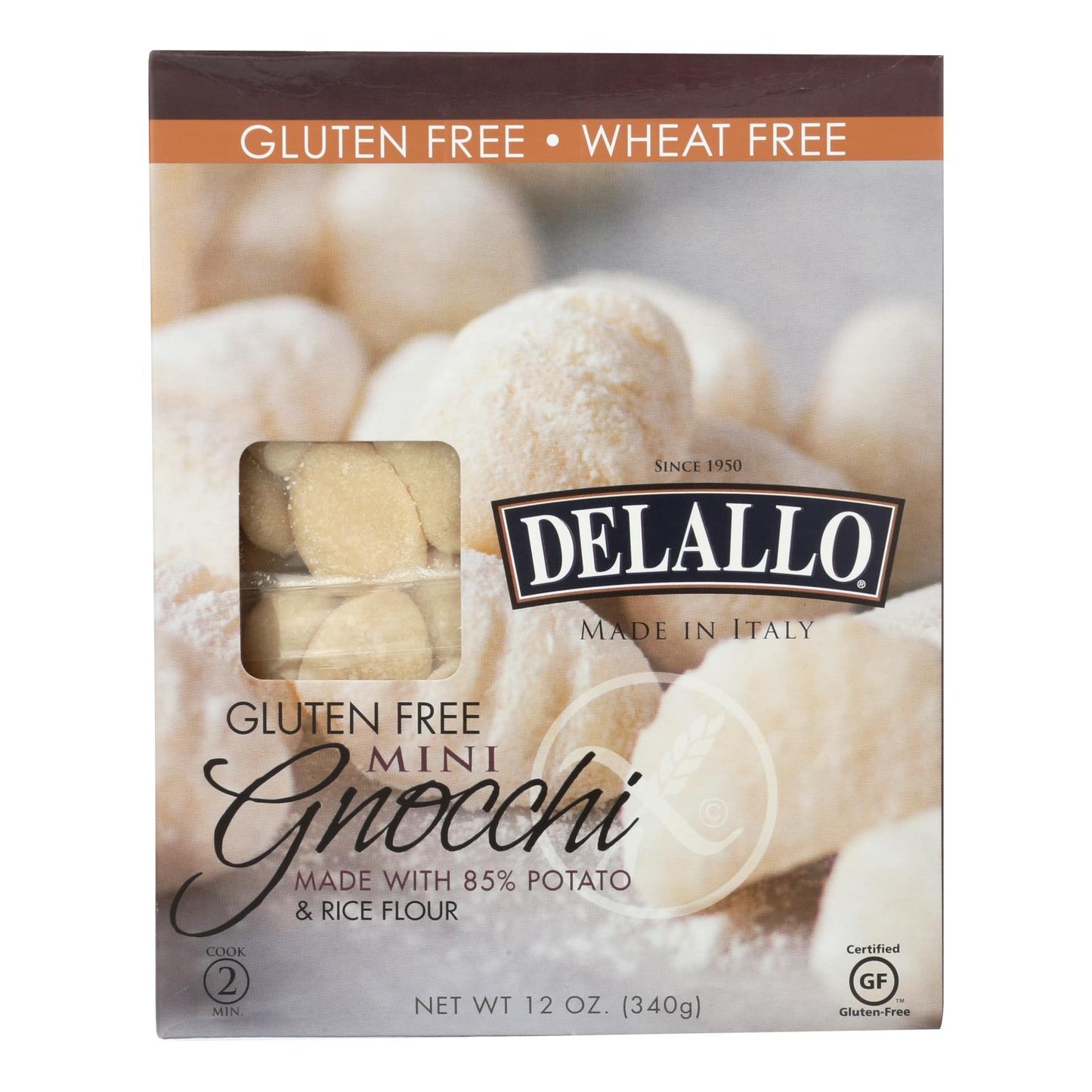 Delallo Pasta, Gluten-free Gnocchi  - Case Of 6 - 12 Oz