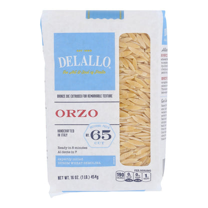 Delallo Pasta, Orzo-bag #65  - Case Of 16 - 1 Lb