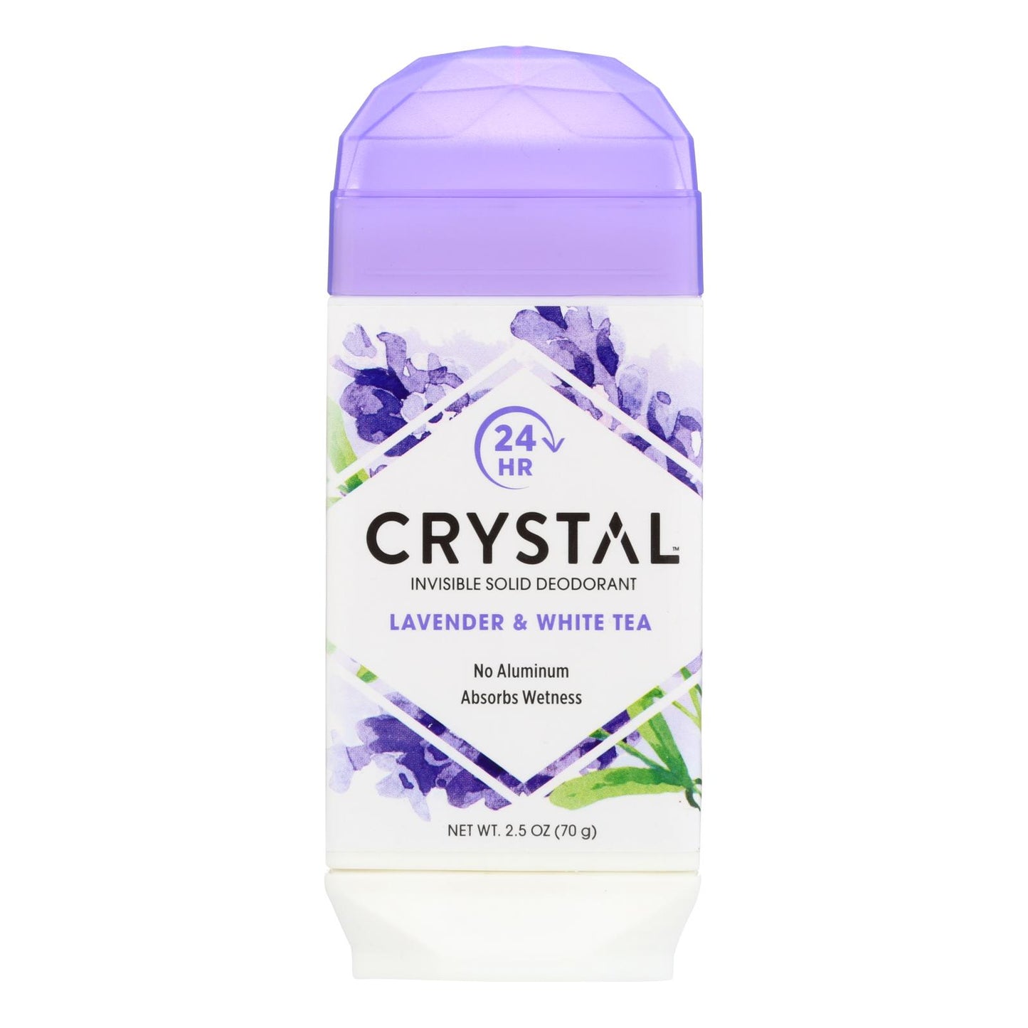 Crystal Deodorants - Invisible Solid Deodorant - Lavender And White Tea - 2.5 Oz.