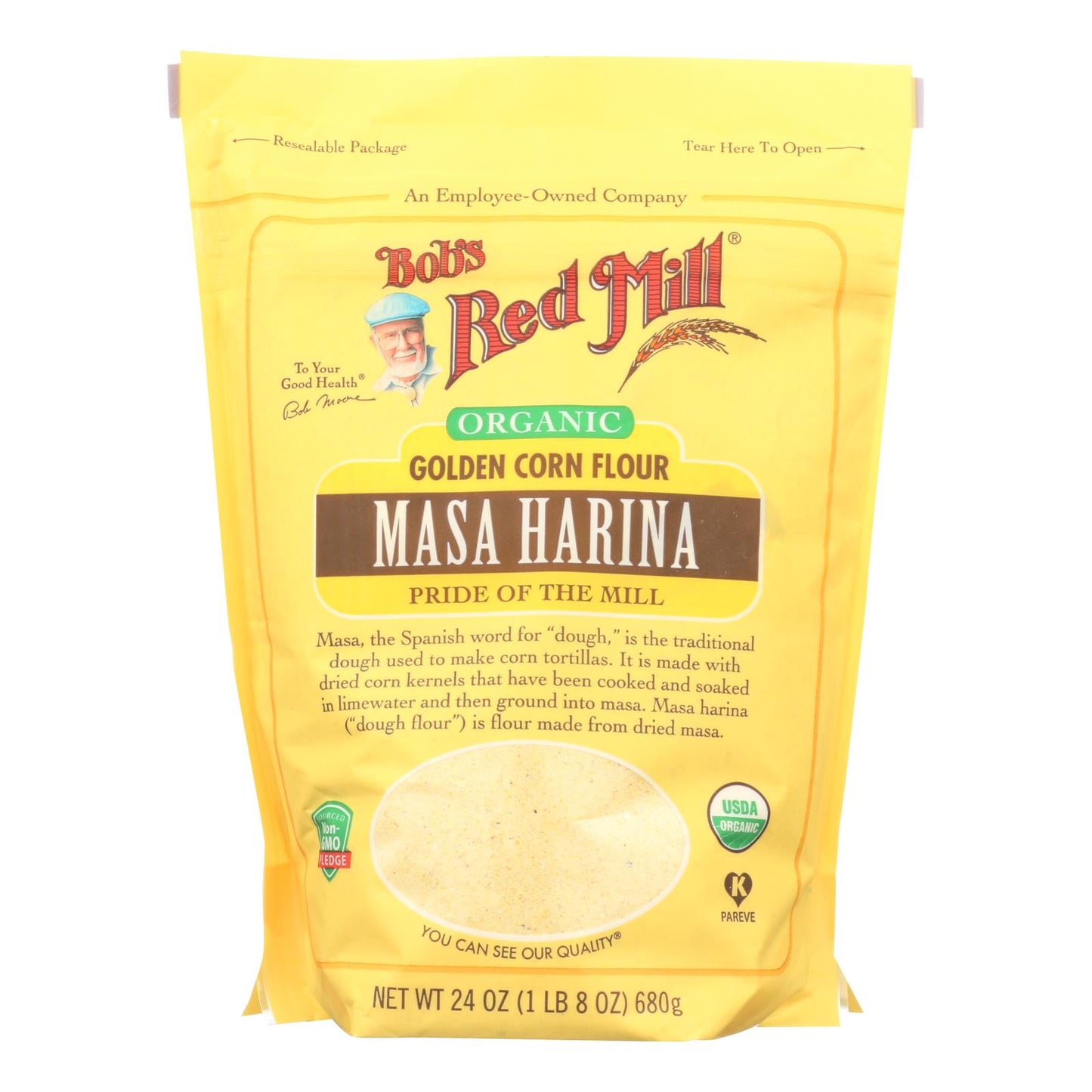Bob's Red Mill - Flour - Organic - Masa Harina - Case Of 4 - 24 Oz
