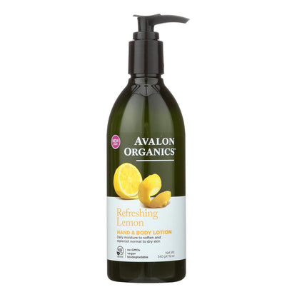 Avalon Organics Hand And Body Lotion Lemon - 12 Fl Oz