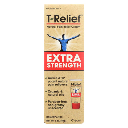 T-relief - Natural Pain Relief Cream - Extra Strength - 3 Oz.
