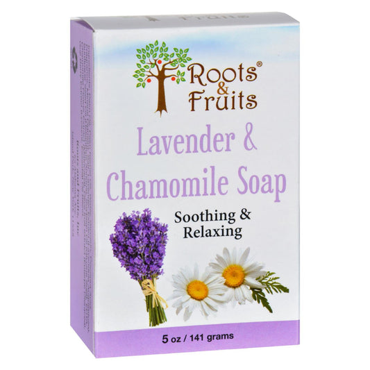 Roots And Fruits Bar Soap - Lavender And Chamomile - 5 Oz