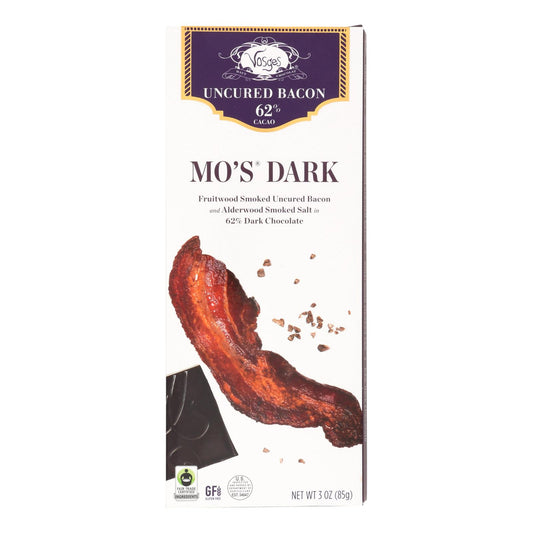 Vosges Haut-chocolat 62% Cacao Uncured Bacon - Mo's Dark - Case Of 12 - 3 Oz