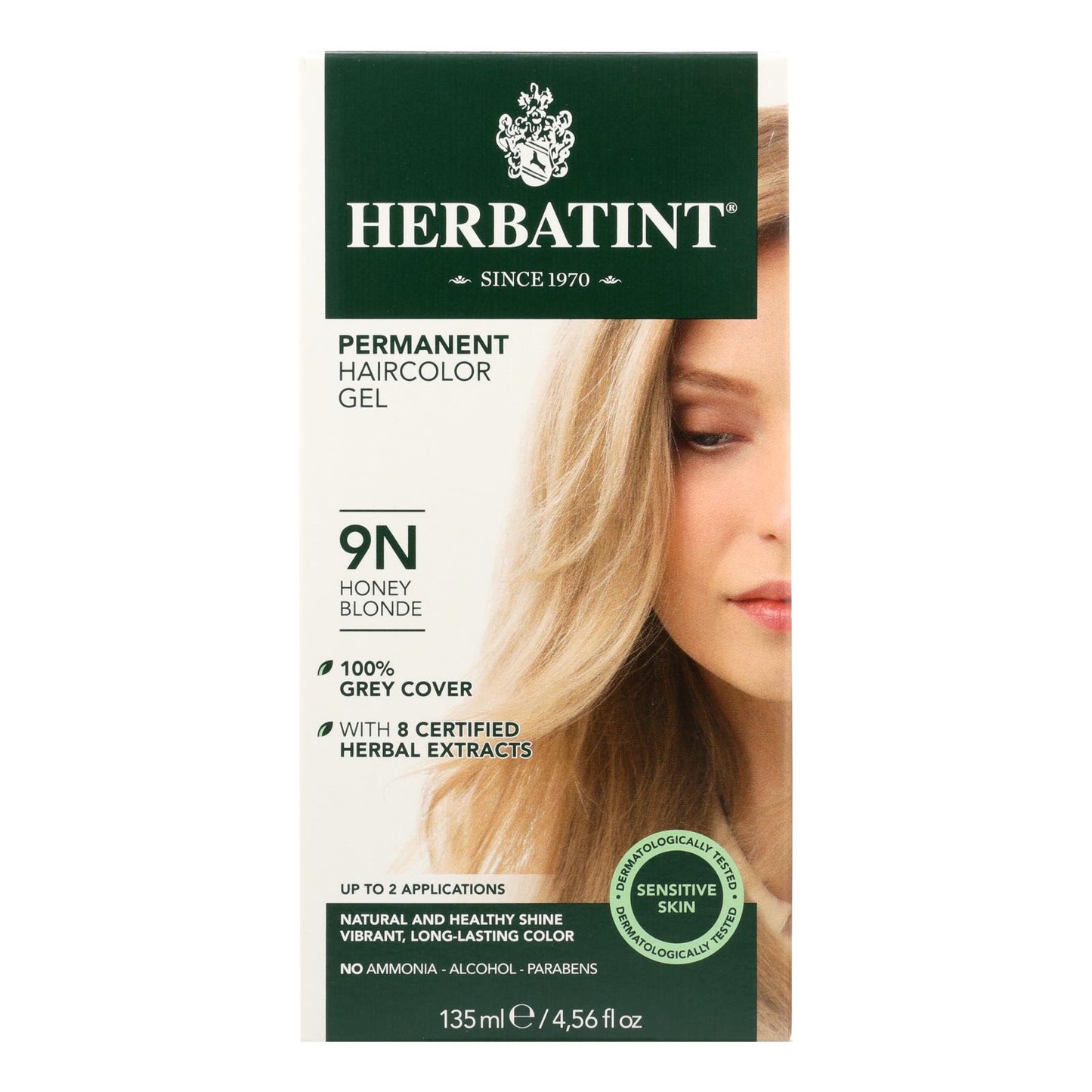 Herbatint Permanent Herbal Haircolour Gel 9n Honey Blonde - 135 Ml