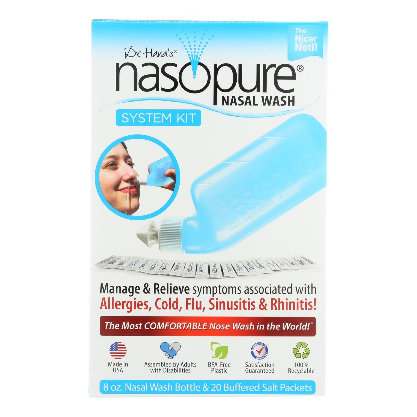 Dr. Hana's Nasopure Nasal Wash System Kit - 1 Each - 8 Oz