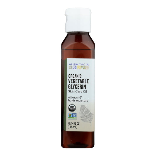 Aura Cacia - Skin Care Oil - Organic Vegetable Glycerin Oil - 4 Fl Oz
