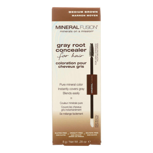 Mineral Fusion - Gray Root Concealer - Medium Brown - 0.28 Oz.