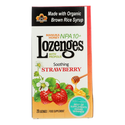 Pacific Resources International Manuka Honey Lozenges, Soothing Strawberry  - 1 Each - 20 Ct