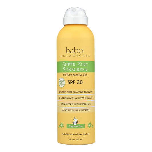 Babo Botanicals - Sunscreen - Fragrance Free - 1 Each - 6 Fl Oz.