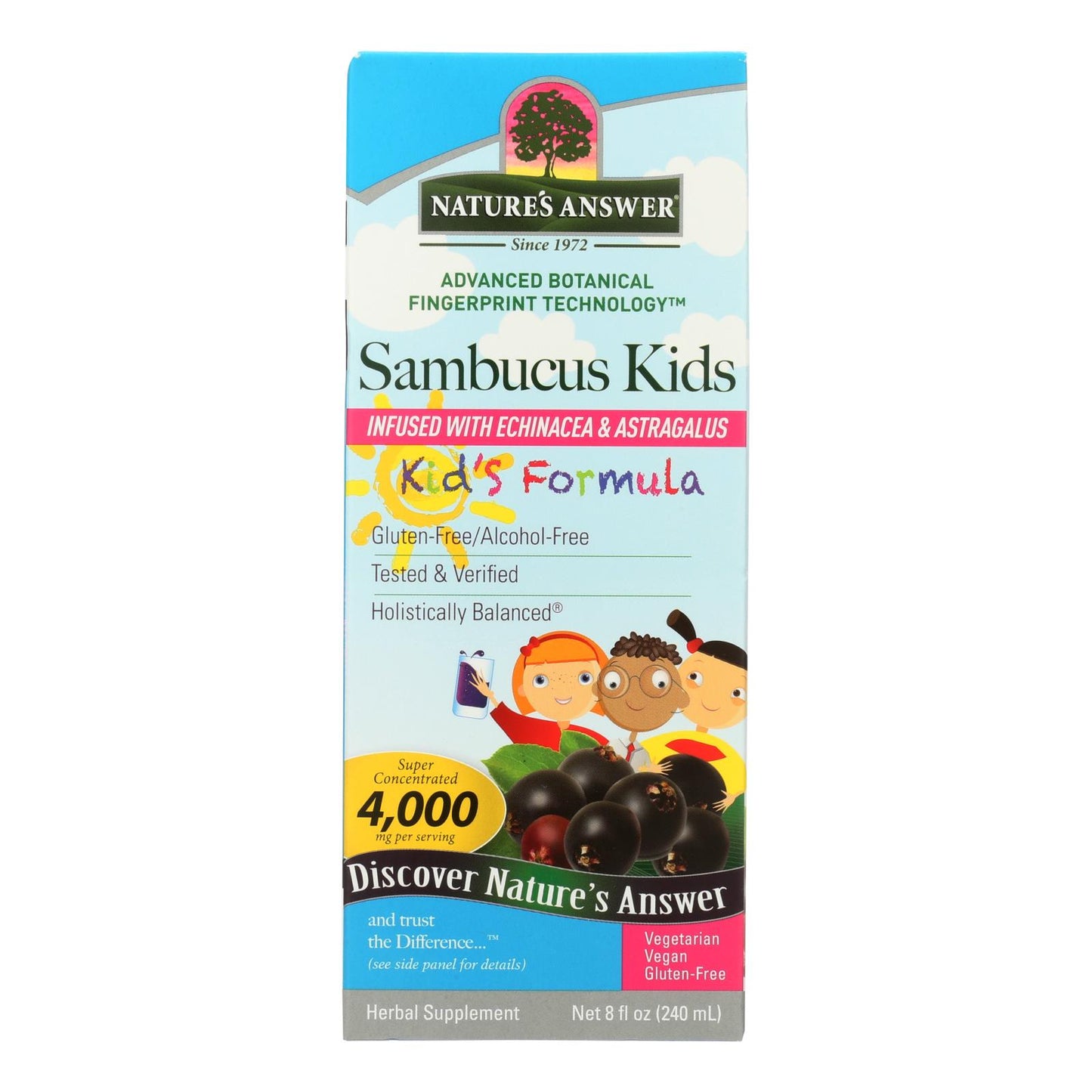 Nature's Answer - Sambucus - Kids Formula - Original Flavor - 8 Oz