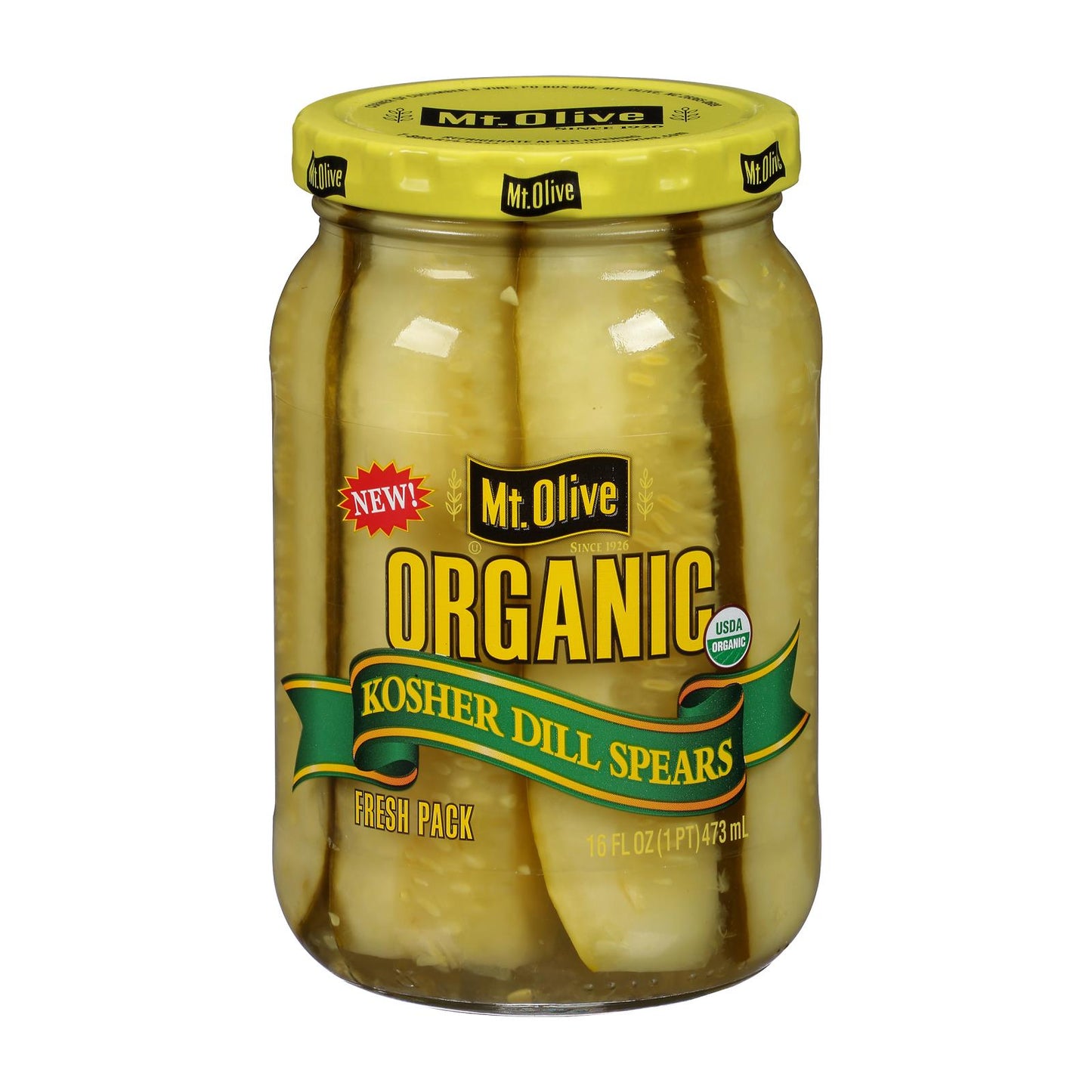 Mt Olive Pickle Co Organic Kosher Dill Spears - Case Of 6 - 16 Fz