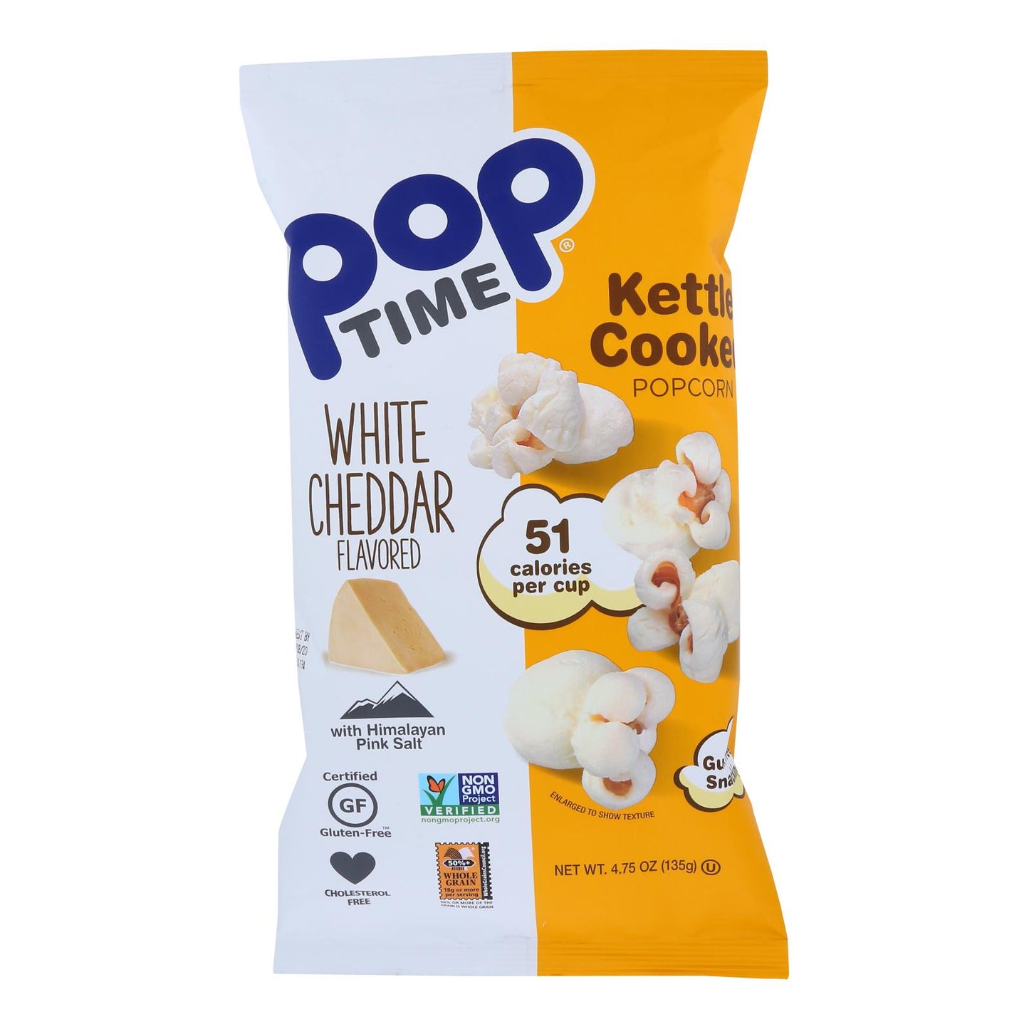 Pop Time - Popcorn Kttl Wht Chedder - Case Of 6-4.75 Oz