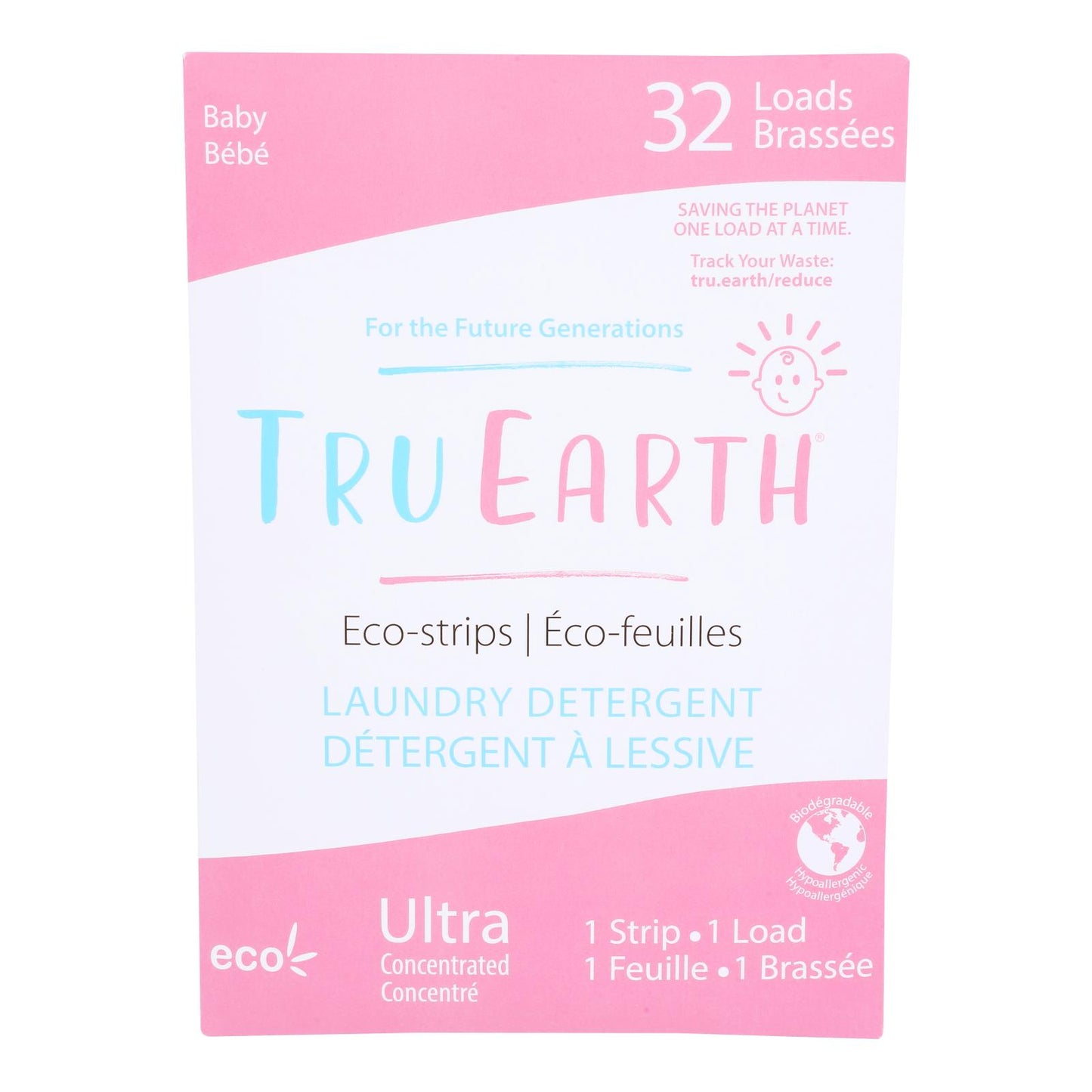 Tru Earth - Detergent Baby Eco Strip - Case Of 12-32 Ct