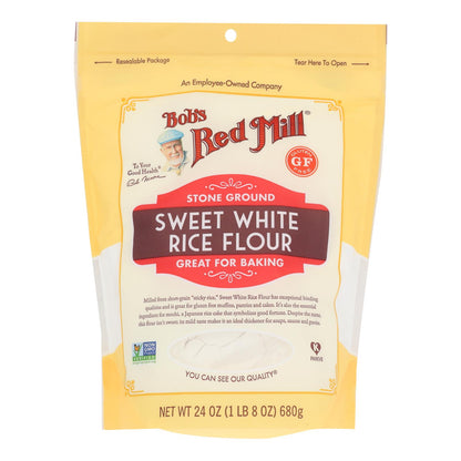 Bob's Red Mill - Rice Flour Sweet Whte Gluten Free - Case Of 4 - 24 Oz
