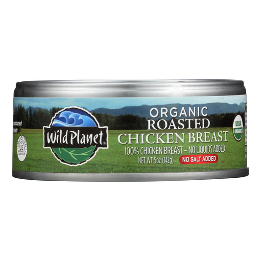 Wild Planet Organic Roasted Chicken Breast - No Salt Added - Case Of 12 - 5 Oz.