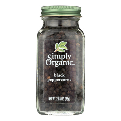 Simply Organic Black Peppercorns - Case Of 6 - 2.65 Oz.