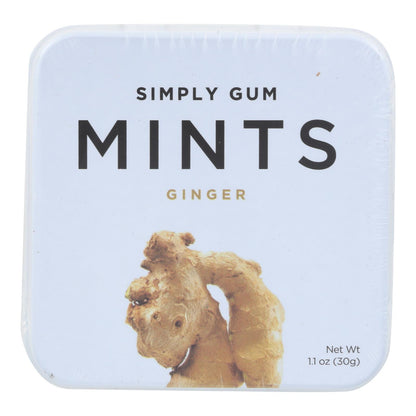 Simply Gum Ginger Mints  - Case Of 6 - 30 Ct