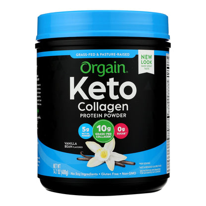 Orgain - Protein Pwdr Clgn Keto Vanilla - Case Of 6-.88 Lb