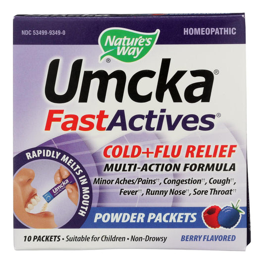 Nature's Way - Umcka Fastactives Cold Plus Flu Relief Berry - 10 Packets