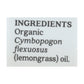 Aura Cacia - Organic Essential Oil - Lemongrass - .25 Oz