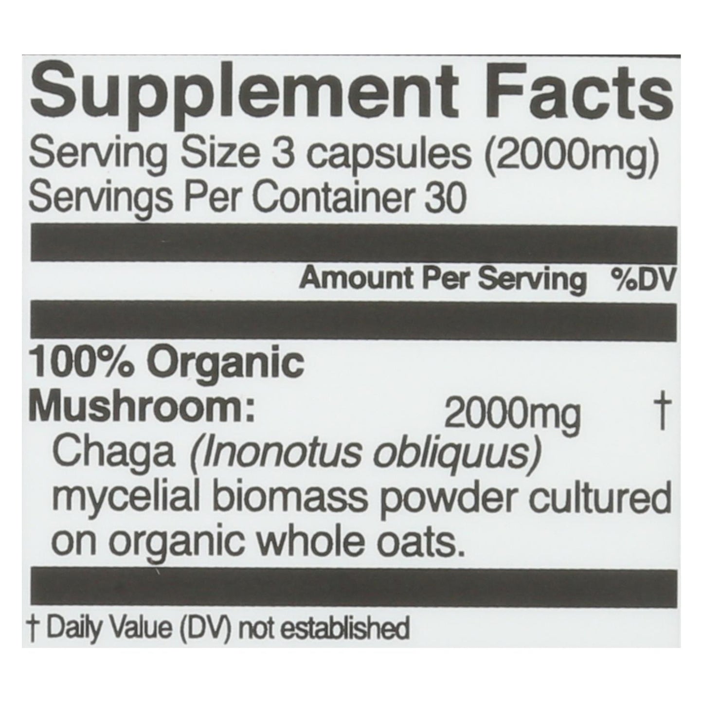 Organic Mushroom Nutrition - Mush Sprfd Chaga - 1 Each - 90 Ct