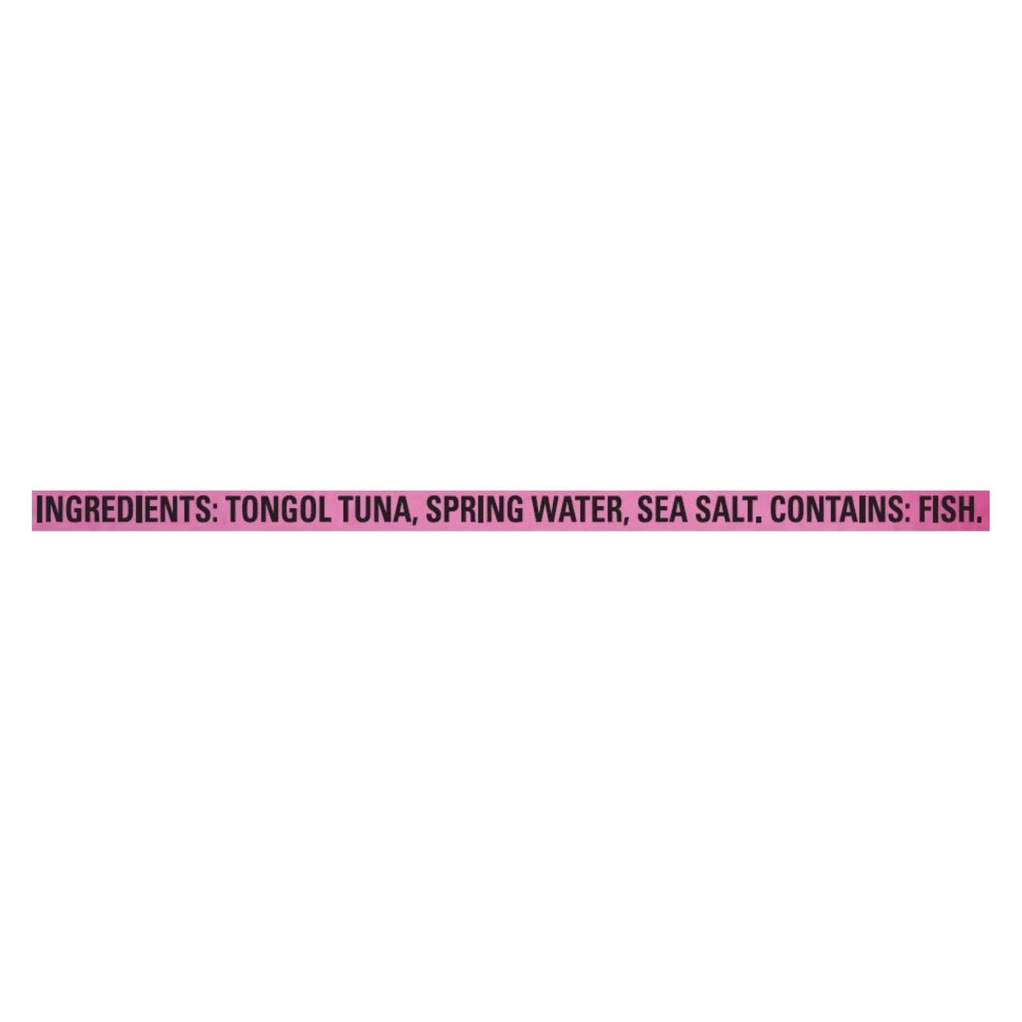 Natural Sea Wild Tongol Tuna, Salted, Chunk Light - Case Of 12 - 5 Oz