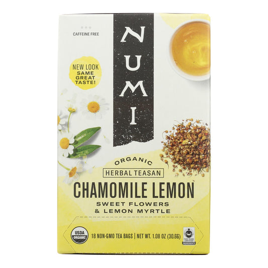 Numi Tea Herbal Tea - Chamomile Lemon - Caffeine Free - 18 Bags