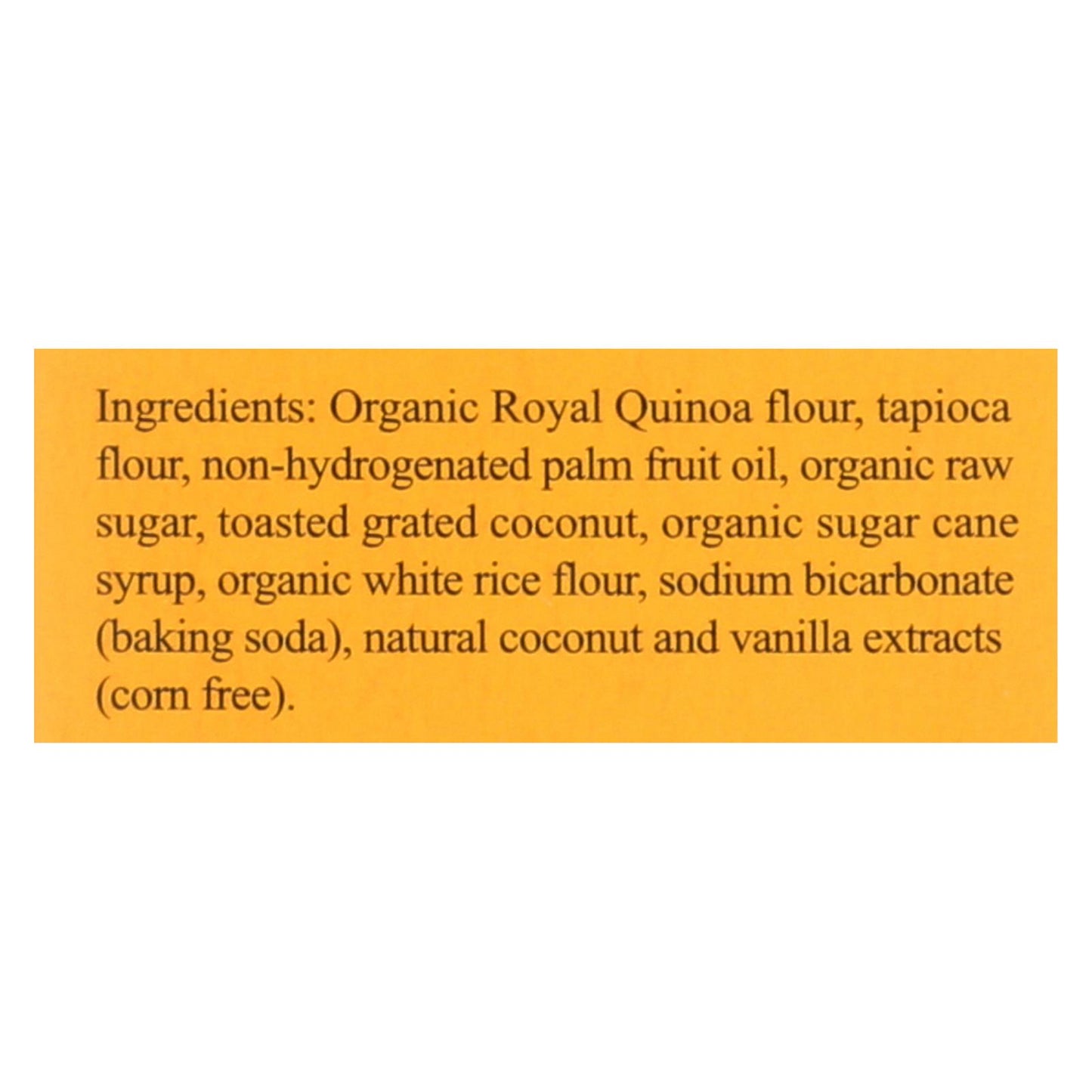 Andean Dream Gluten Free Quinoa Cookies Coconut - Case Of 6 - 7 Oz.