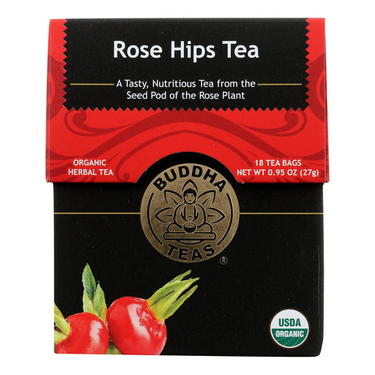 Buddha Teas - Organic Tea - Rosehips - Case Of 6 - 18 Count