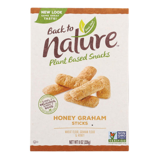 Back To Nature Honey Graham Sticks - Graham Flour And Honey - Case Of 6 - 8 Oz.