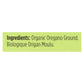 Spicely Organics - Organic Oregano - Ground - Case Of 6 - 0.3 Oz.