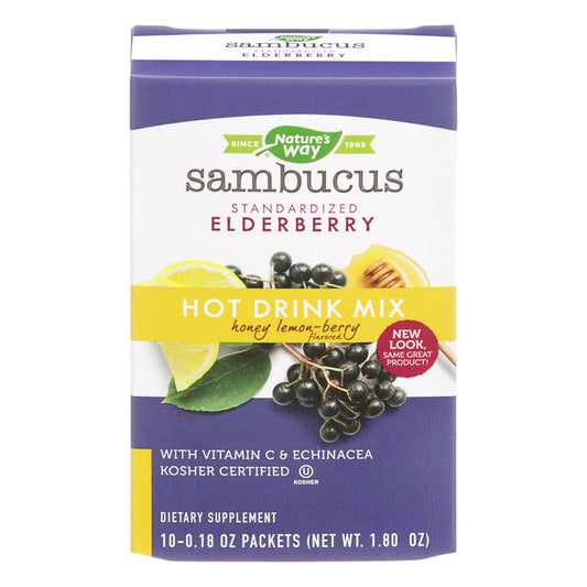 Nature's Way Sambucus Standardized Elderberry Soothing Hot Drink Mix  - 1 Each - 10 Ct