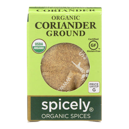 Spicely Organics - Organic Coriander - Ground - Case Of 6 - 0.45 Oz.